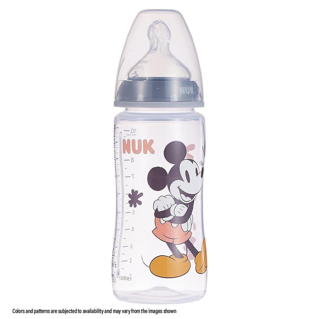 Nuk Disney First Choice Plus Mickey Mouse 300ml Baby Bottle With Temperature Control, Pack of 1's
