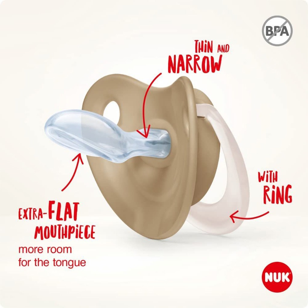 NUK Disney Winnie The Pooh Trendline Silicone Soother For 6-18 Months Baby, Pack of 2's, Assorted colures