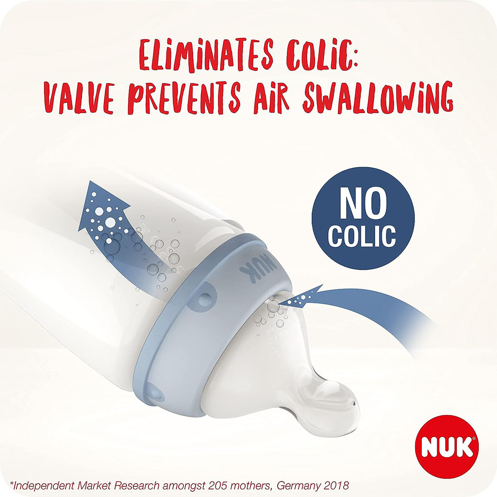 Nuk First Choice+ Winnie The Pooh Anti-Colic 300ml Baby Feeding Bottle With Temperature Control, Assorted Pack of 1's