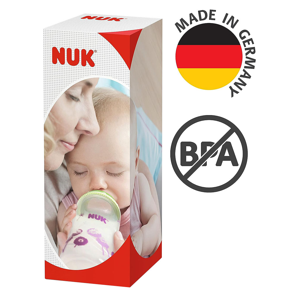 Nuk First Choice+ Winnie The Pooh Anti-Colic 300ml Baby Feeding Bottle With Temperature Control, Assorted Pack of 1's