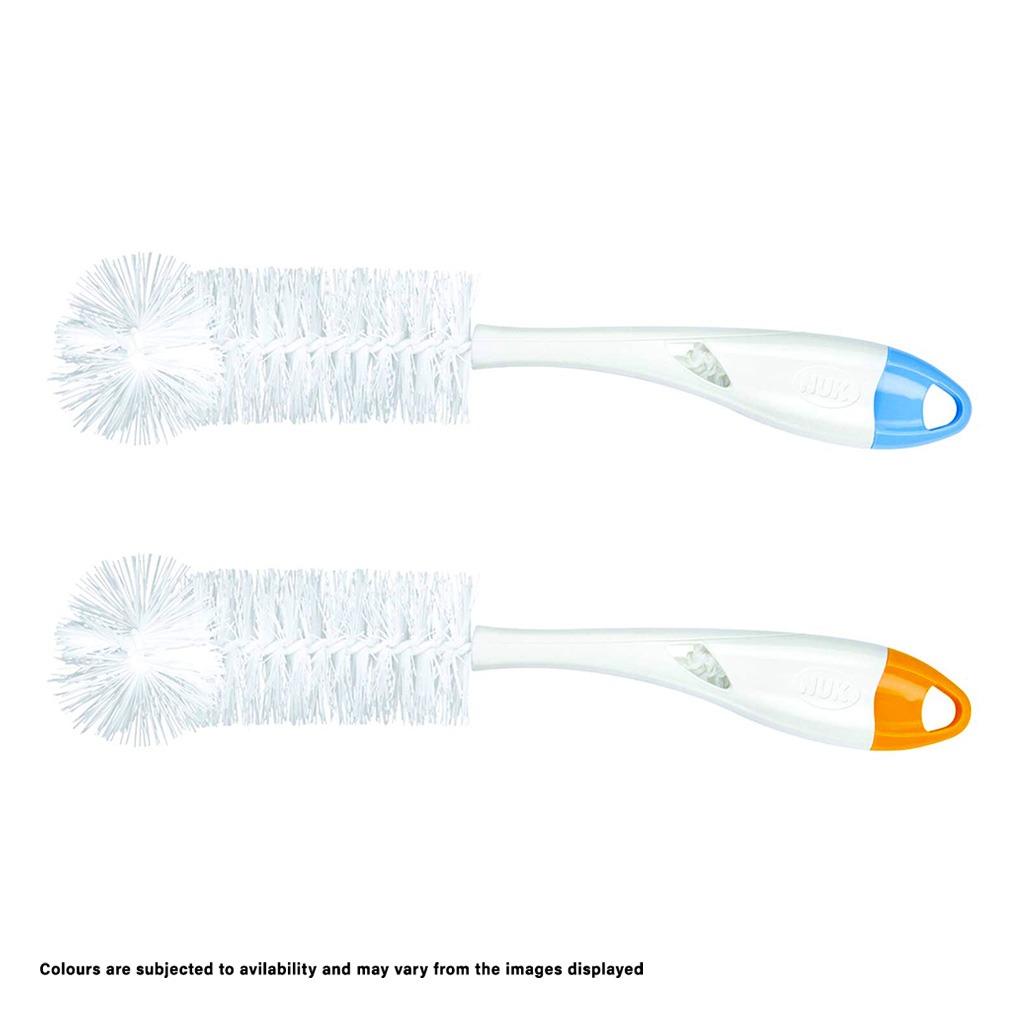 Nuk 2-In-1 Baby Bottle Brush With Teat Brush, Assorted Pack of 1's
