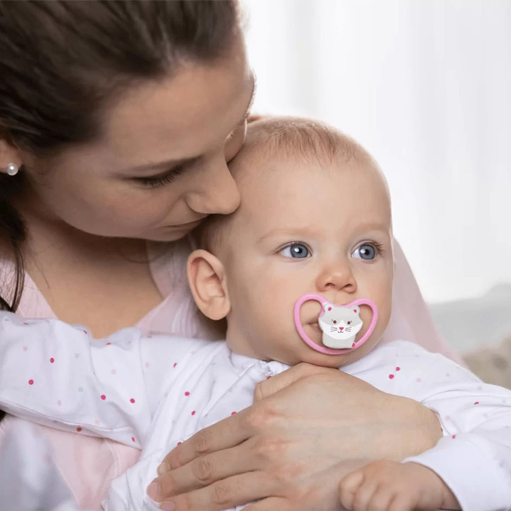 NUK Space Silicone Soothers For 0-6 Months Baby, Assorted Pack of 2's