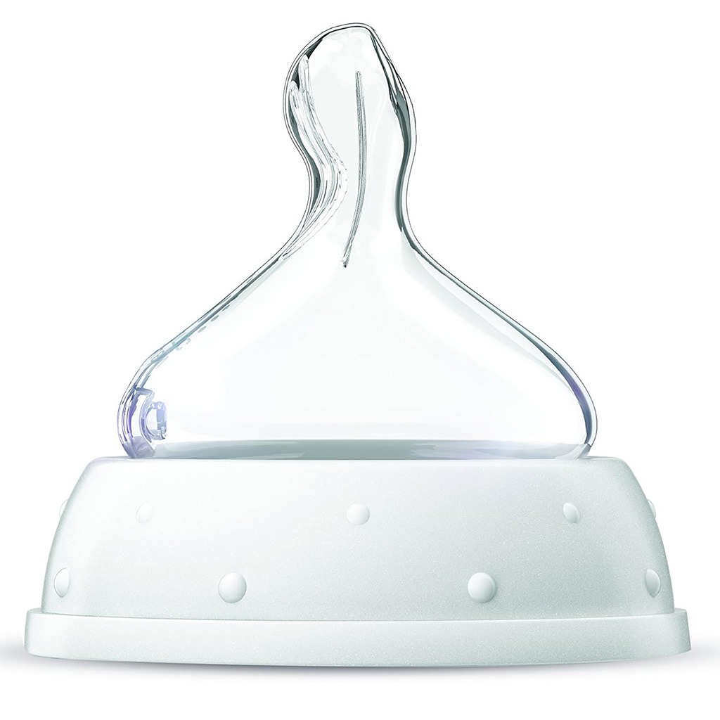 Nuk First Choice+ Baby Feeding Bottle Teat, Anti-Colic Silicone Teat For 0-6 Months Baby, Pack of 1's