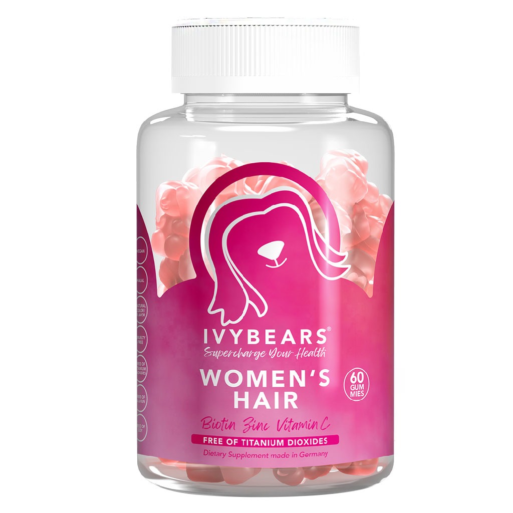 Ivybears Women's Hair Gummies With Biotin, Zinc & Vitamin C, Pack of 60's