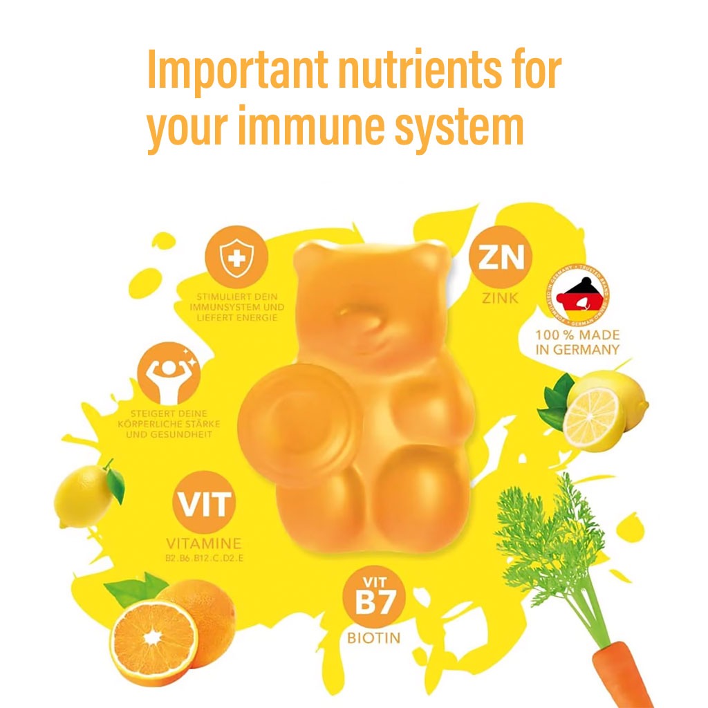 Ivybears Boost Immune Vitamin Gummies With Vitamin D2, B6 & B12, Pack of 60's