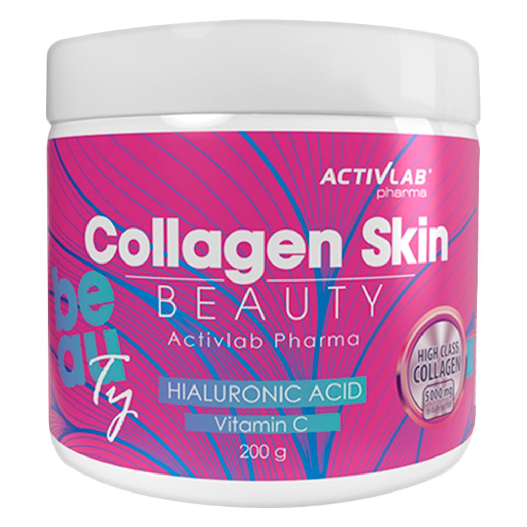 Activlab Pharma Collagen Skin Beauty Supplement Powder With Hyaluronic acid and Vitamin C For Ageing Skin 200g