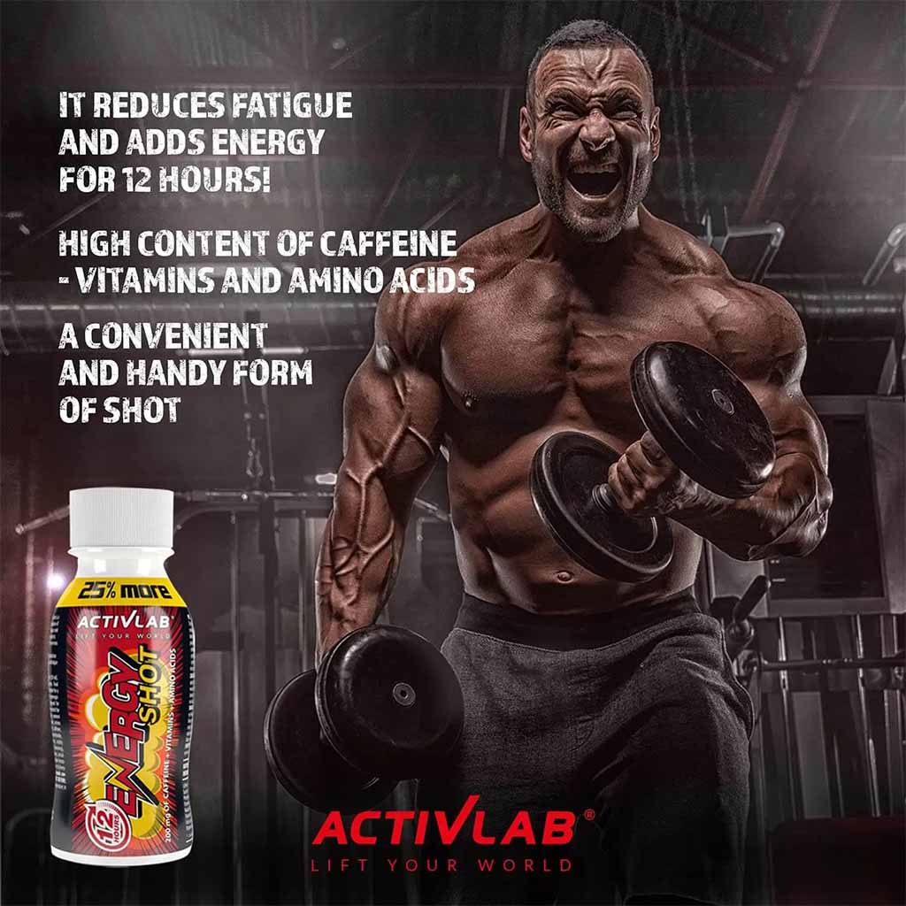 Activlab Pharma Energy Shot With Caffeine, Vitamins & Amino Acids 100ml, Pack of 12's