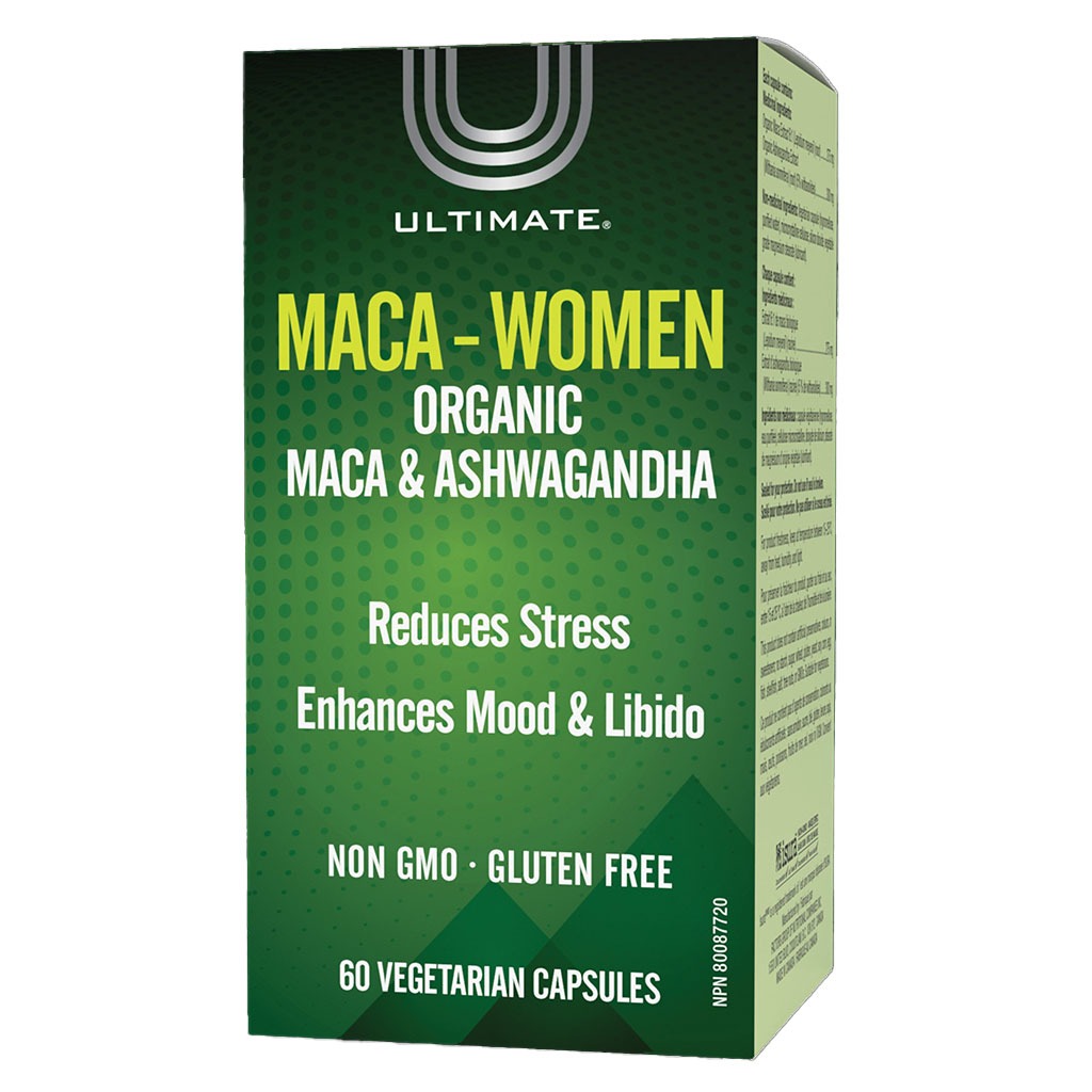 Ultimate Maca Women Organic Ashwagandha & Maca Supplement Capsules, Pack of 60's
