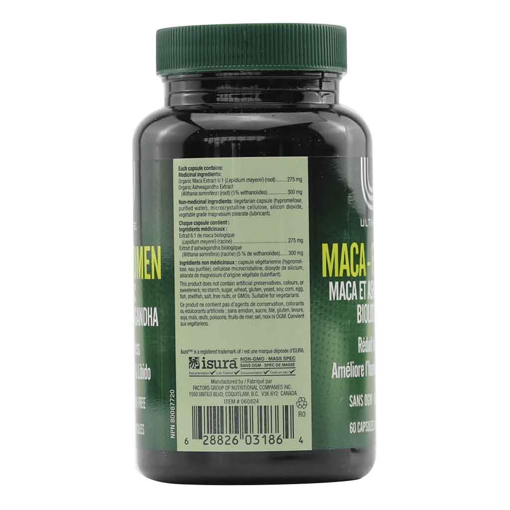 Ultimate Maca Women Organic Ashwagandha & Maca Supplement Capsules, Pack of 60's