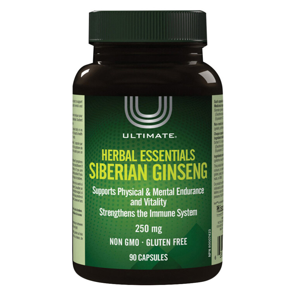 Ultimate Herbal Essentials Siberian Ginseng Capsules 250mg, Pack of 90’s