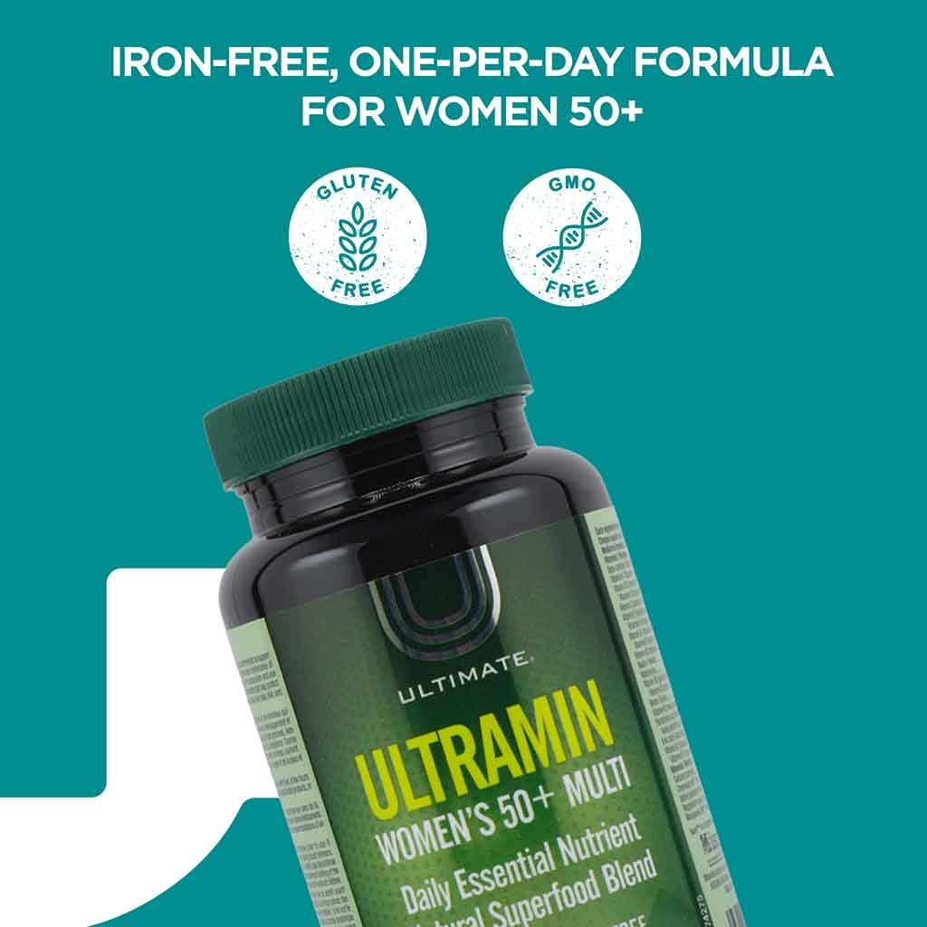 Ultimate Ultramin Women's 50+ Multivitamin Supplement Capsules, Pack of 60’s
