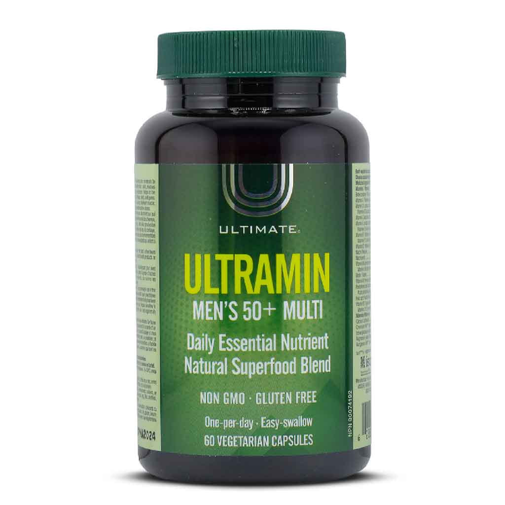 Ultimate Ultramin Men's 50+ Multivitamin Supplement Capsules, Pack of 60’s