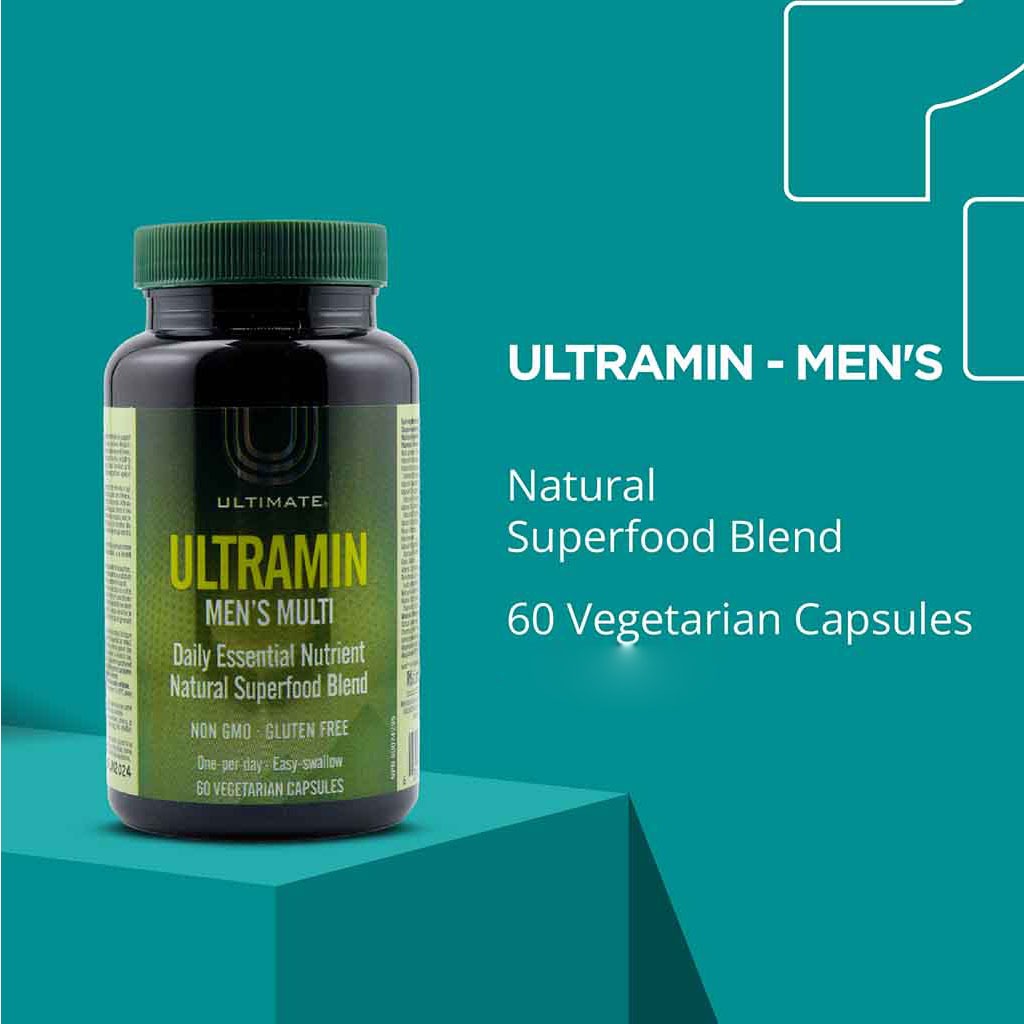 Ultimate Ultramin Men's Multivitamin & Superfood Supplement Capsules, Pack of 60's