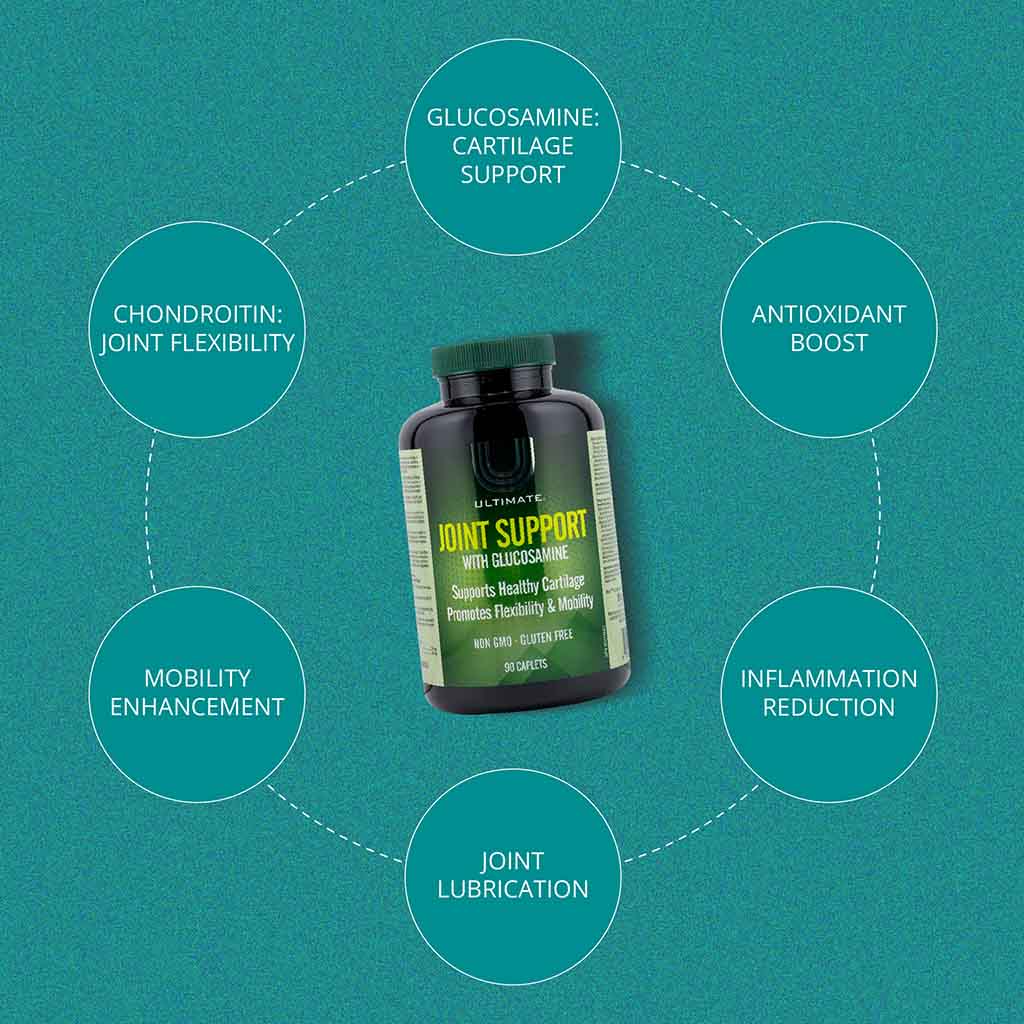 Ultimate Joint Support With Glucosamine Supplement Caplets, Pack of 90’s