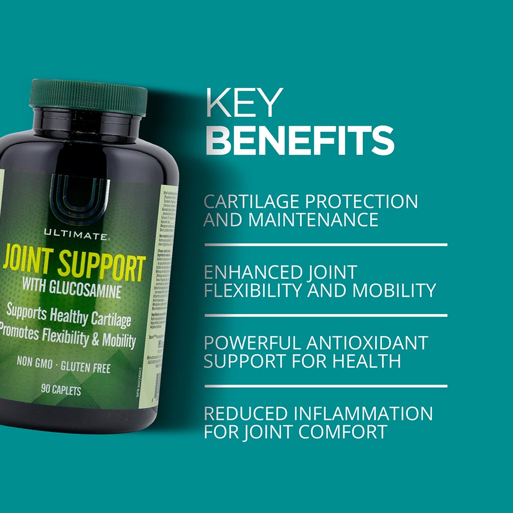 Ultimate Joint Support With Glucosamine Supplement Caplets, Pack of 90’s