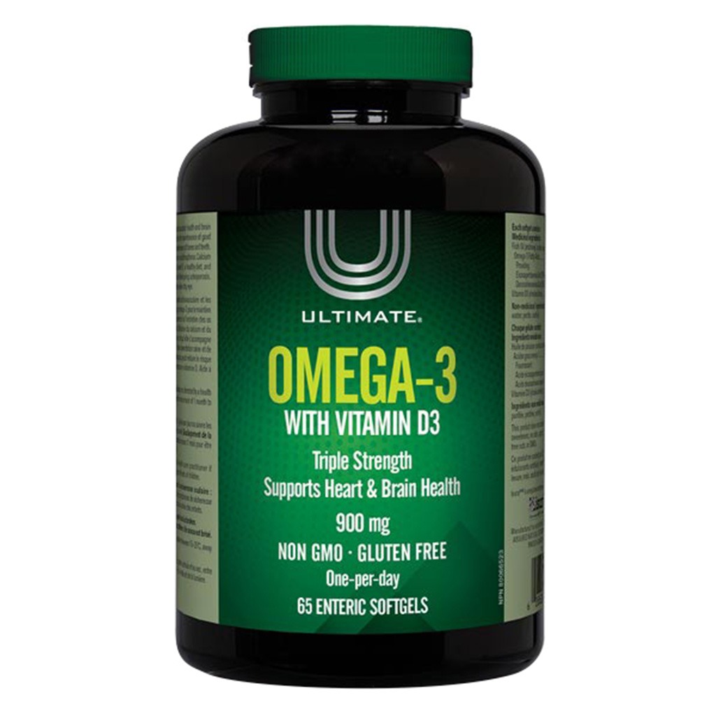 Ultimate Omega 3 900mg With Vitamin D3 Softgels, Pack of 65's