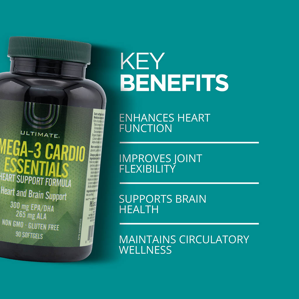 Ultimate Omega 3 Cardio Essentials Softgels, Pack of 90’s