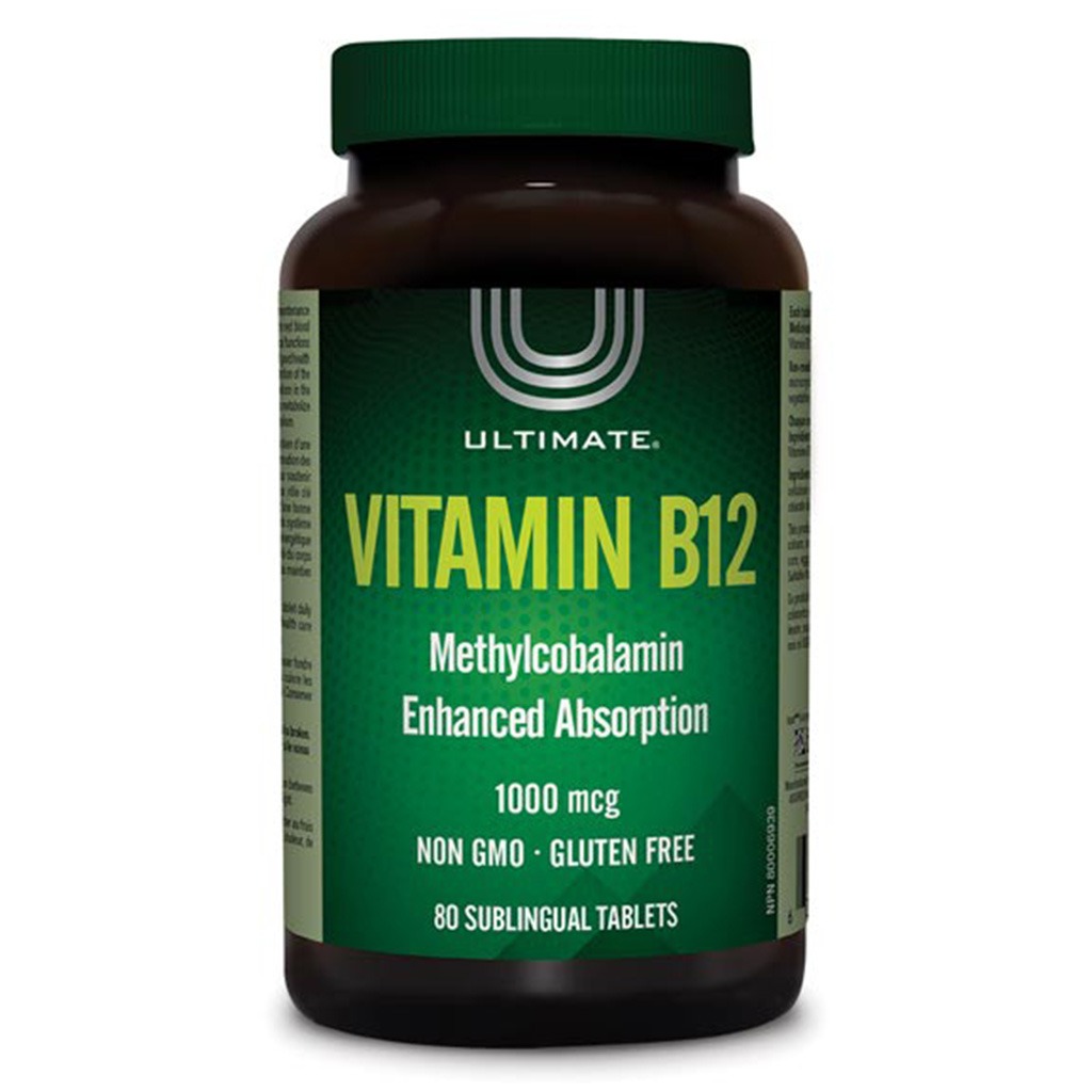 Ultimate Vitamin B12 1000mcg Methylcobalamin Sublingual Tablets, Pack of 80's