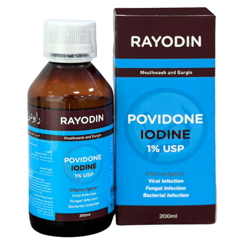 Rayodin Povidone Iodine 1% Mouthwash & Gargle 200ml