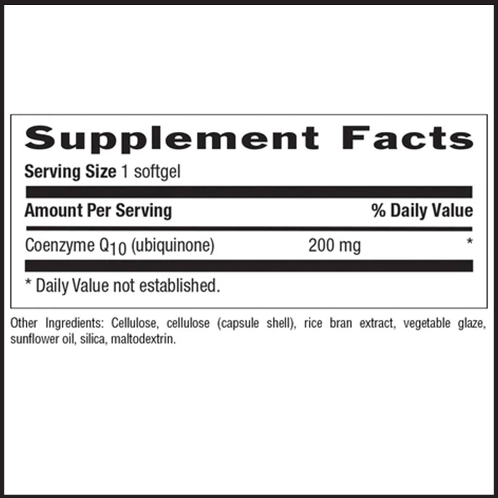 Country Life Vegan CoQ10 200mg Supplement Softgels, Pack of 60's