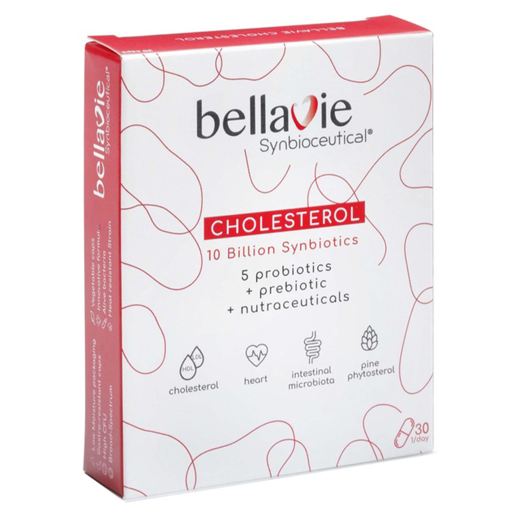 BellaVie Adult Synbiotics Cholesterol Support Capsules, Pack of 30’s