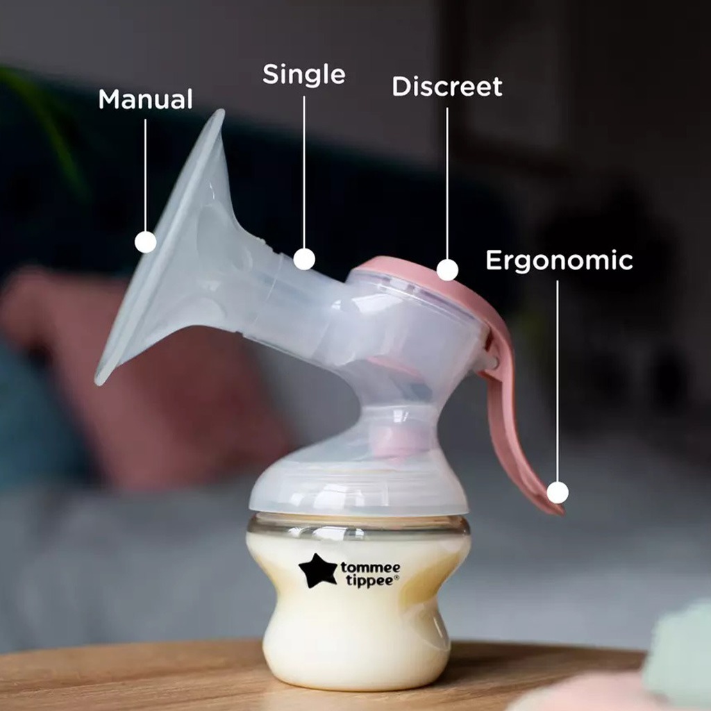 Tommee Tippee Made For Me Single Manual Breast Pump-Pink Color