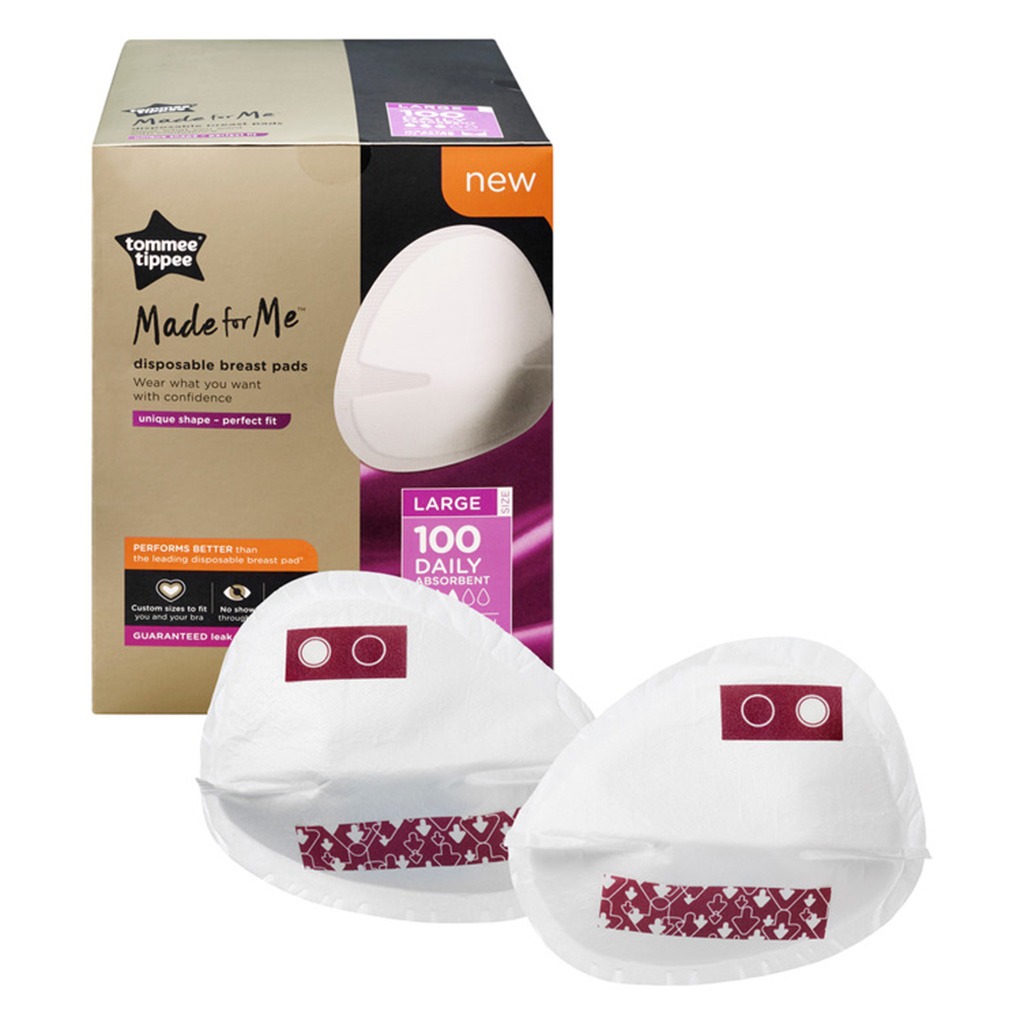 Tommee Tippee Made For Me Disposable Daily Absorbent Breast Pads - Large, Pack of 100’s