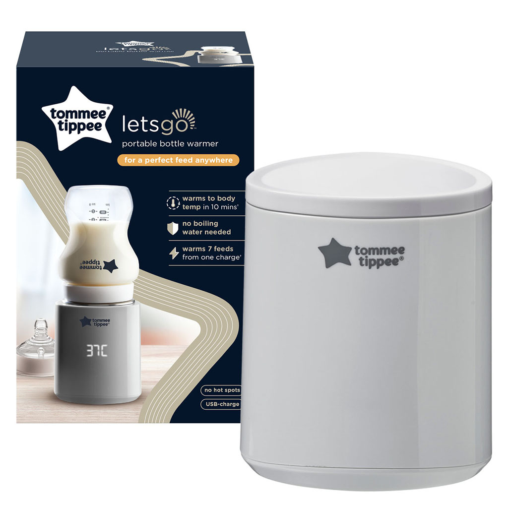 Tommee Tippee Lets Go Portable Baby Feeding Bottle Warmer - Grey 
