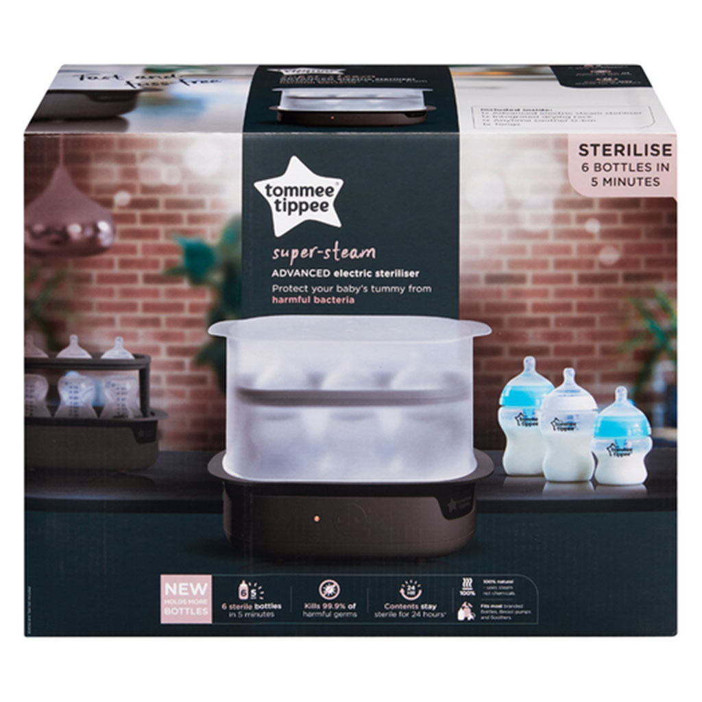 Tommee Tippee Super Steam Advanced Electric Sterilizer - Black Color