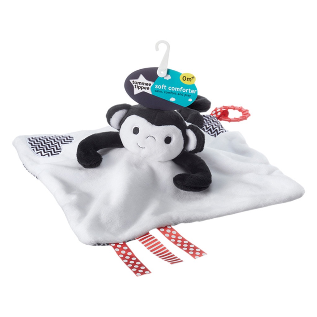 Tommee Tippee Soft Baby Comforter Marco Monkey For 0+ Months- White Color