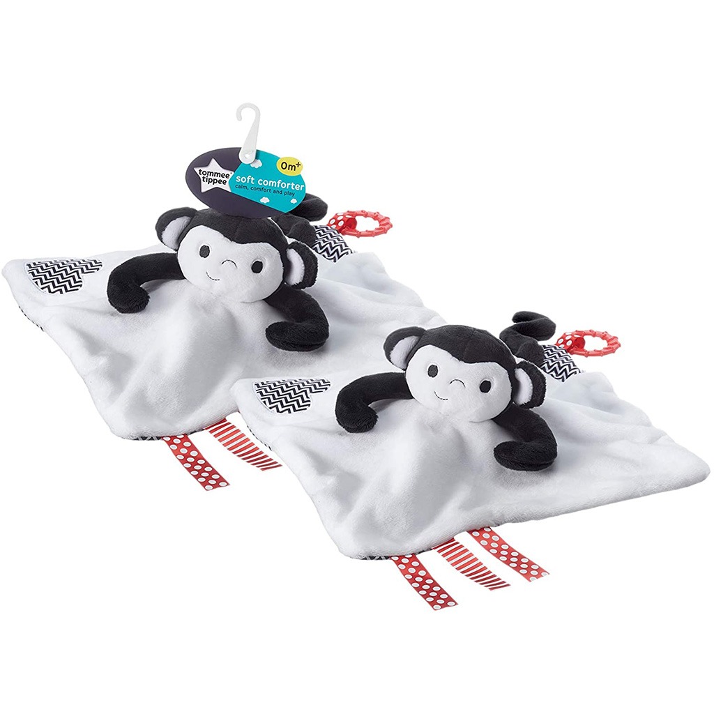 Tommee Tippee Soft Baby Comforter Marco Monkey For 0+ Months- White Color