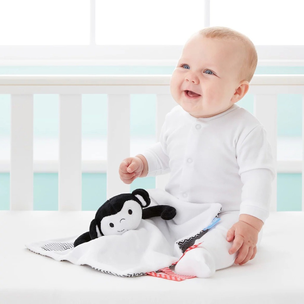 Tommee Tippee Soft Baby Comforter Marco Monkey For 0+ Months- White Color