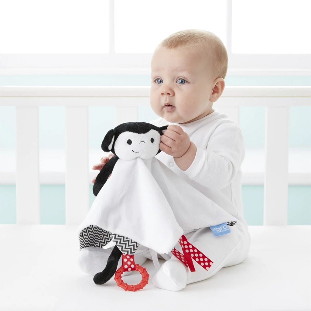Tommee Tippee Soft Baby Comforter Marco Monkey For 0+ Months- White Color