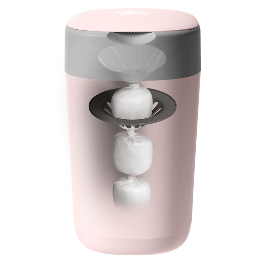 Tommee Tippe Twist And Click Advanced Nappy Disposal Bin - Pink 