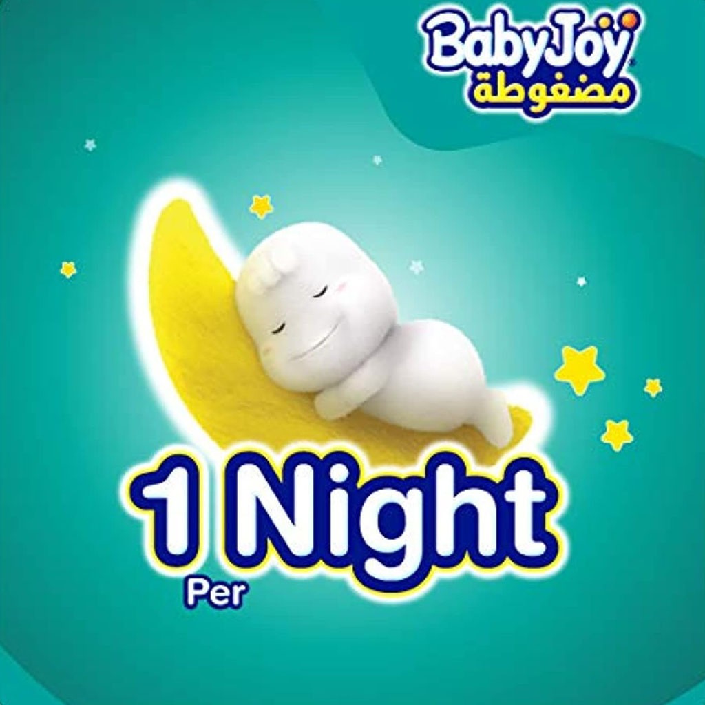 BabyJoy Compressed Diamond Pad Baby Diapers, Size 7, For 18+Kg Baby, Pack of 42's