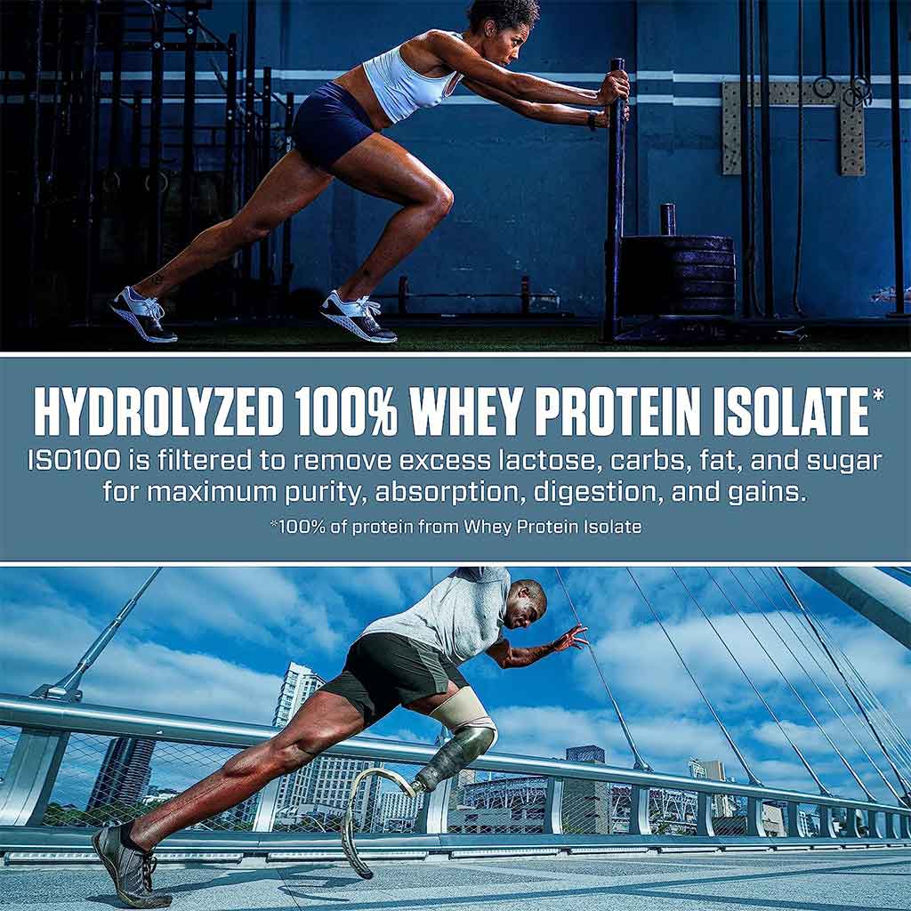 Dymatize ISO 100 Hydrolyzed Whey Protein Powder, Gourmet Chocolate Flavor, 1.37kg
