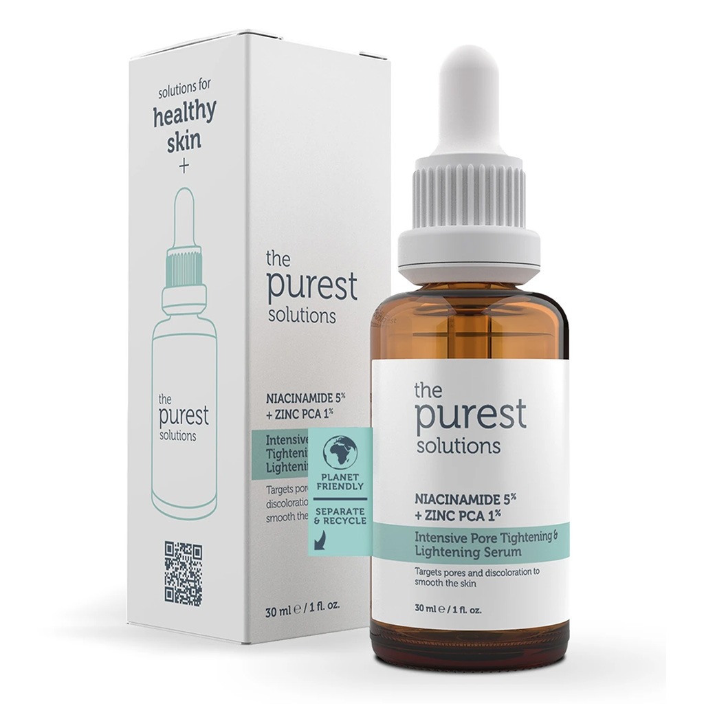 The Purest Solutions Niacinamide 5% + Zinc PCA 1% Intensive Pore Tightening & Lightening Facial Serum 30ml