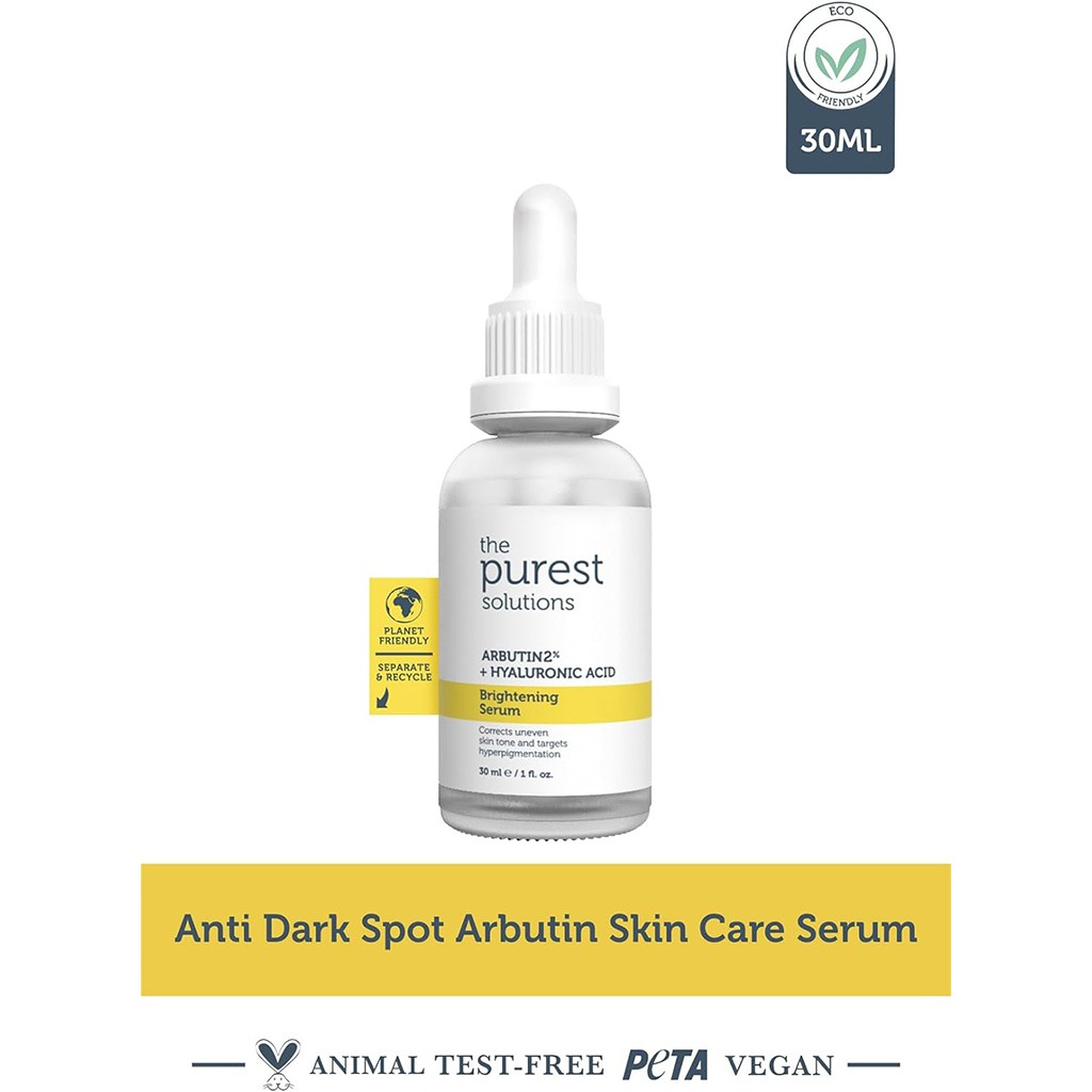 The Purest Solutions Arbutin 2% + Hyaluronic Acid Brightening Facial Serum 30ml