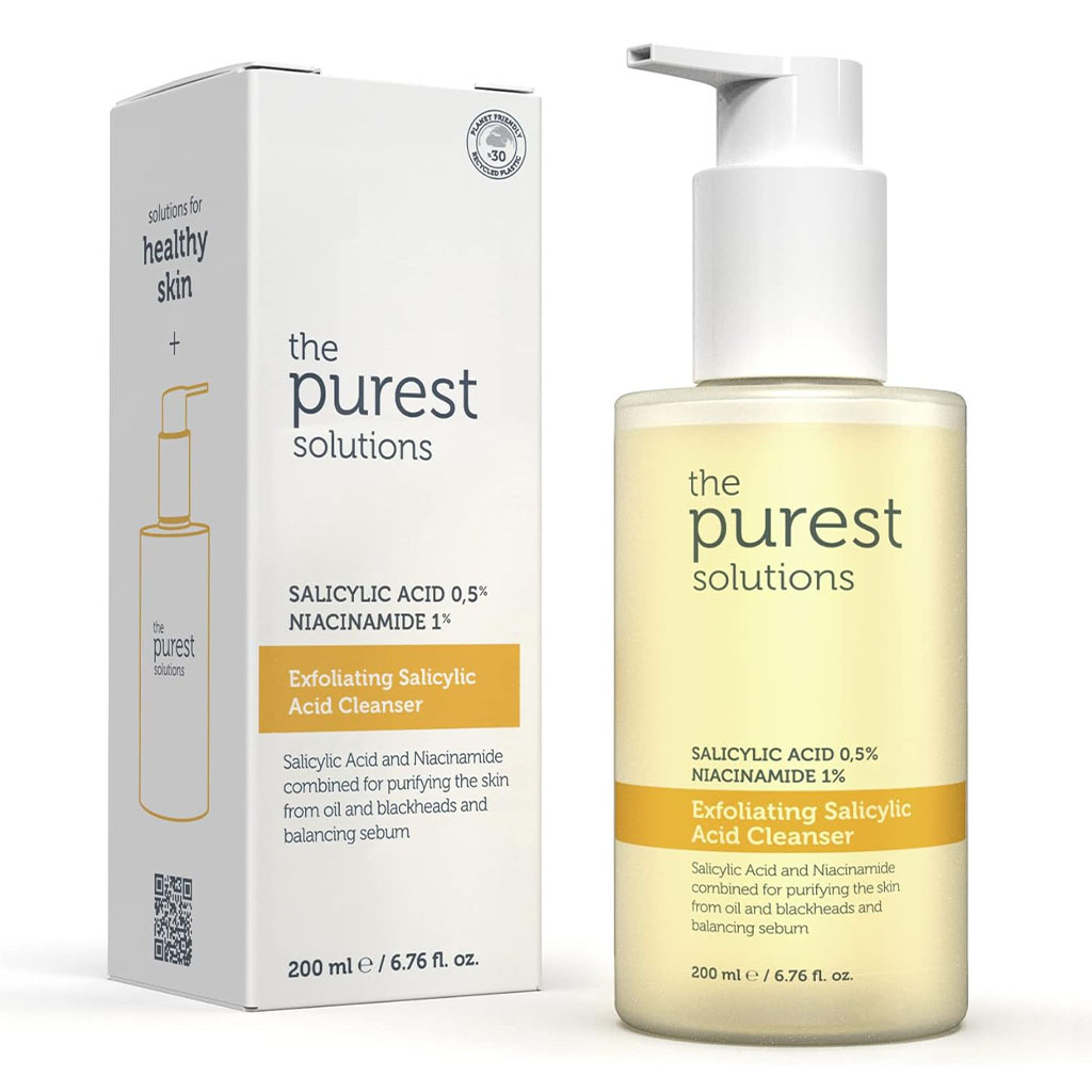 The Purest Solutions 0.5% Salicylic Acid & 1% Niacinamide Exfoliating Salicylic Acid Cleanser 200ml