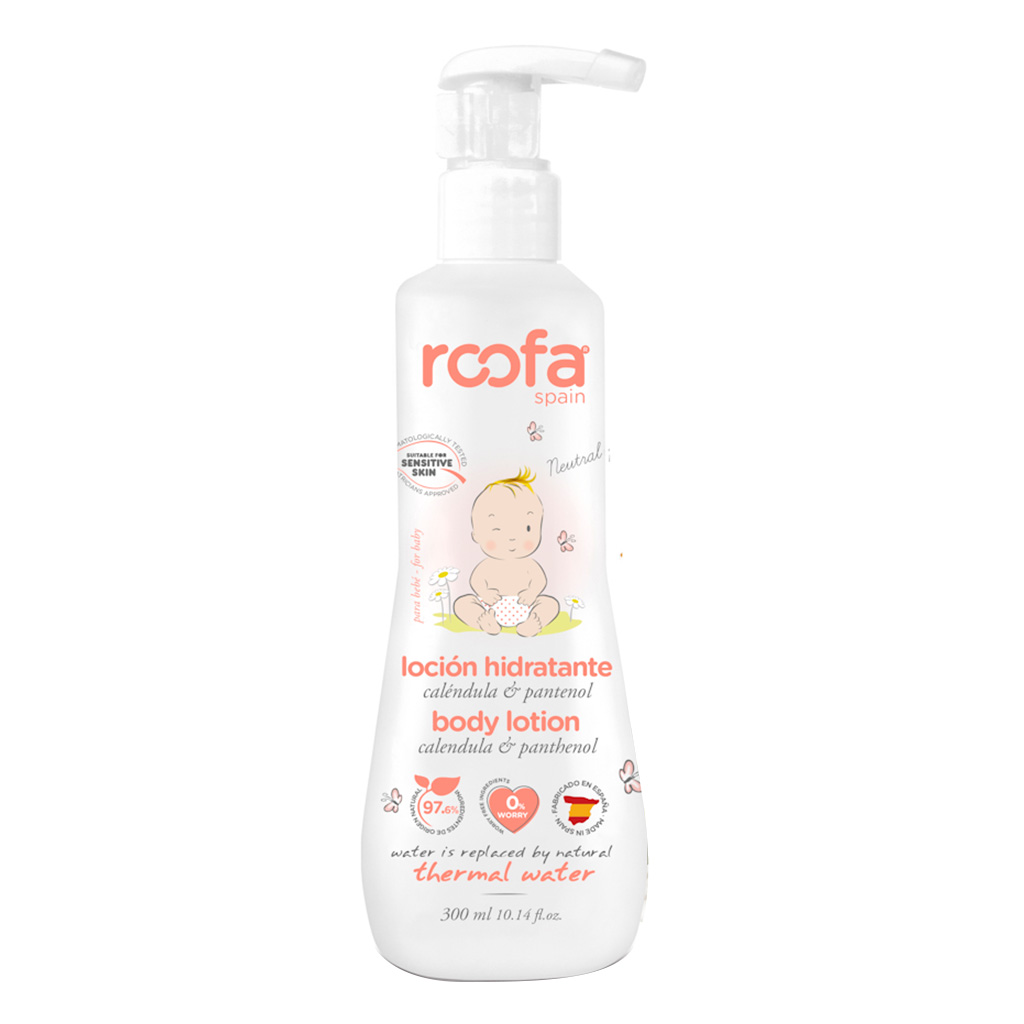 Roofa Baby Moisturizing Body Lotion With Calendula & Panthenol For Sensitive Skin 300ml