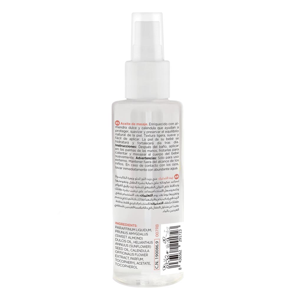 Roofa Baby Body Massage Oil With Calendula & Sweet Almond For Sensitive Skin 100ml