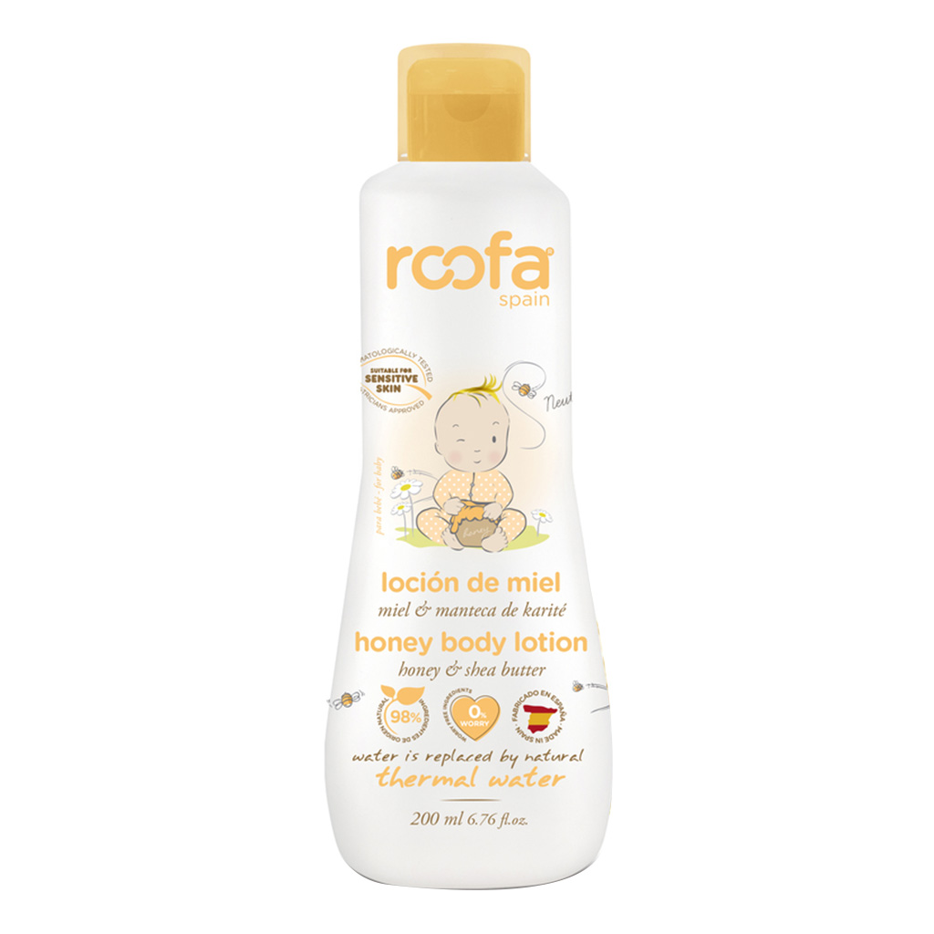 Roofa Baby Moisturizing Honey Body Lotion With Shea Butter For Sensitive Skin 200ml