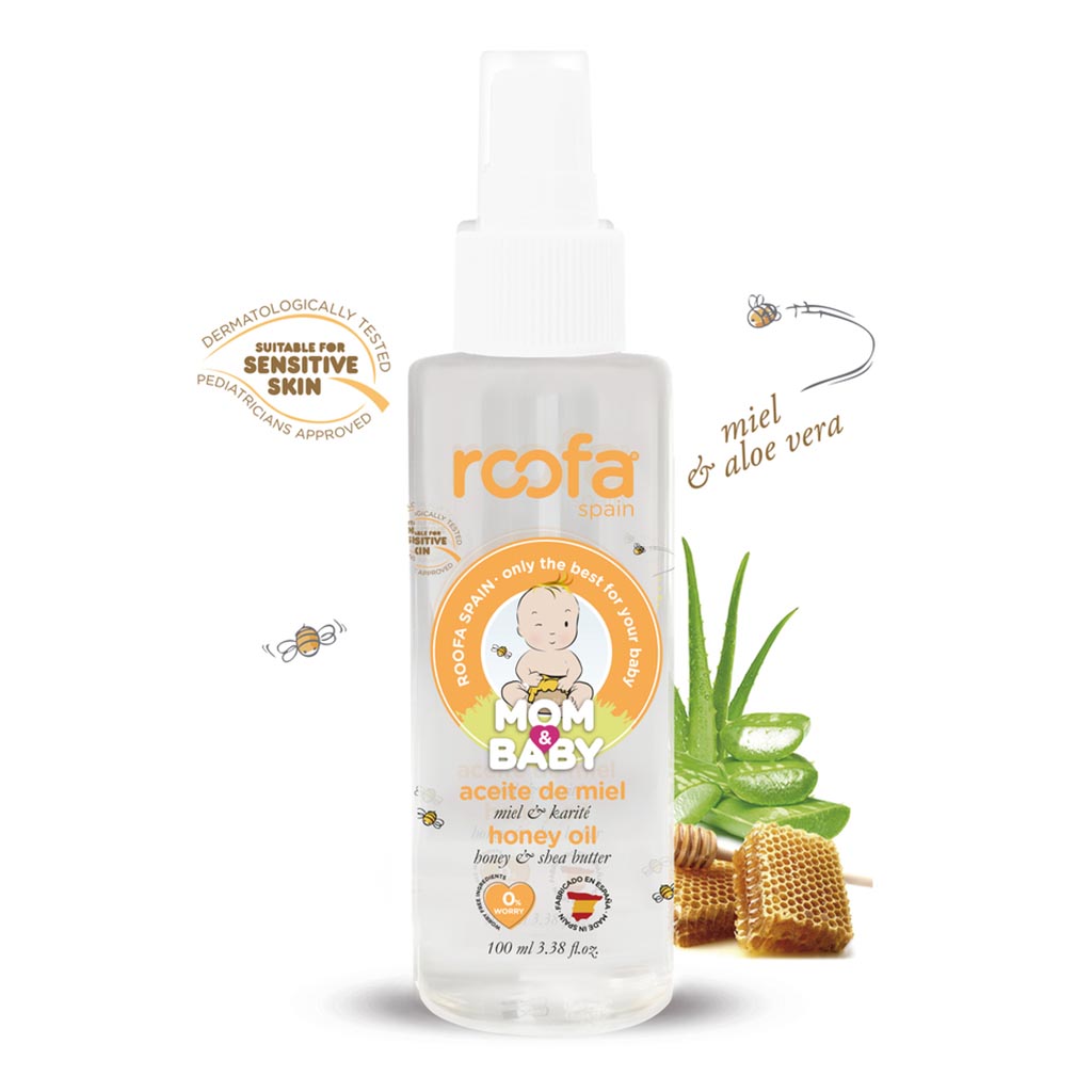 Roofa Baby Honey Massage Oil With Shea Butter For Sensitive Skin 100ml