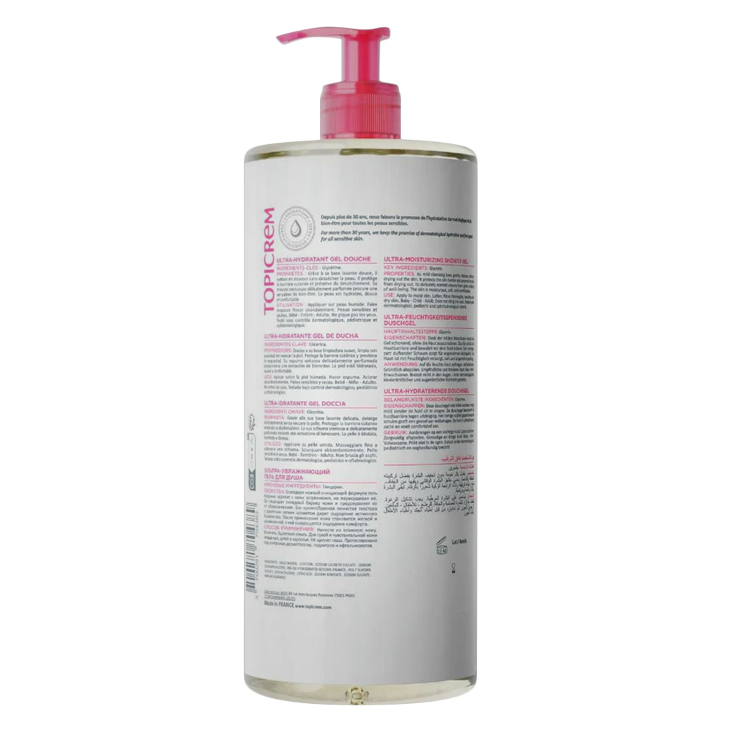 Topicrem Ultra Hydrant Shower Gel For Sensitive & Dry Skin 500ml
