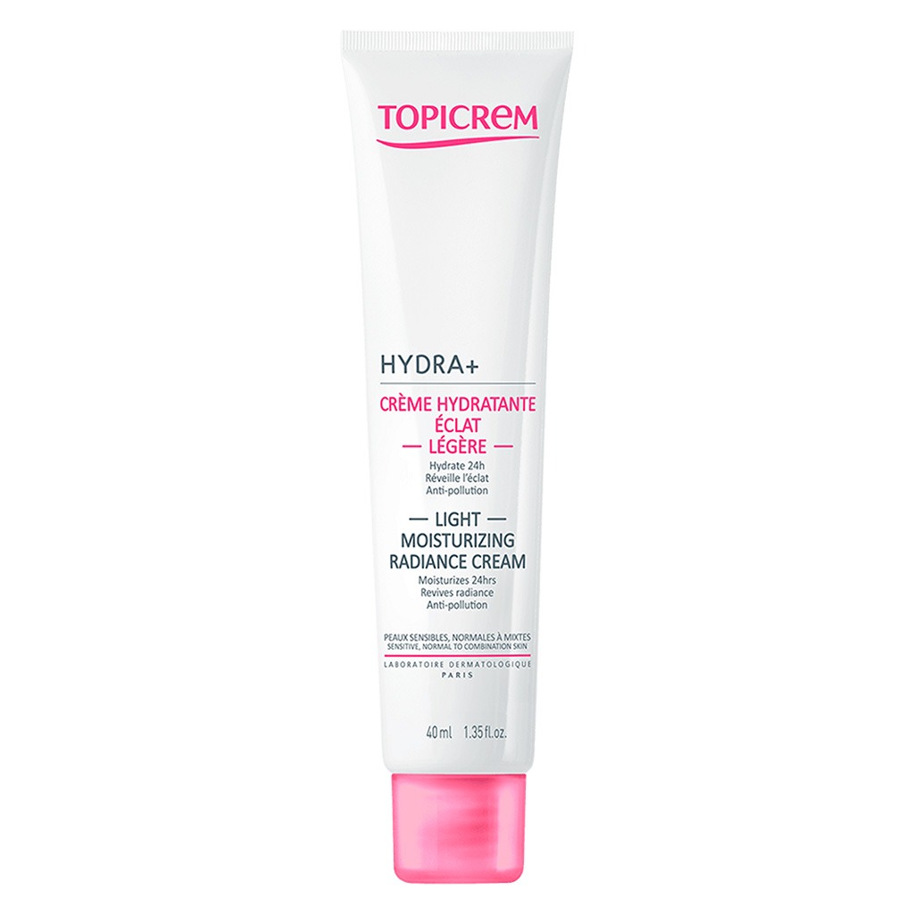 Topicrem Hydra+ Light Moisturizing Radiance Cream For Sensitive & Normal To Combination Skin 40ml