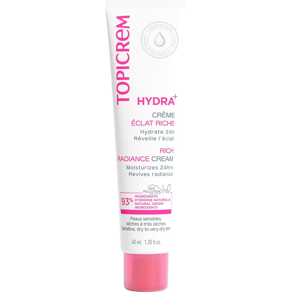 Topicrem Hydra+ Rich Moisturizing Radiance Cream For Sensitive & Dry To Very Dry Skin 40ml