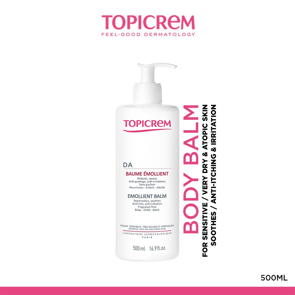 Topicrem DA Emollient Balm For Sensitive, Atopic & Very Dry Skin 500ml