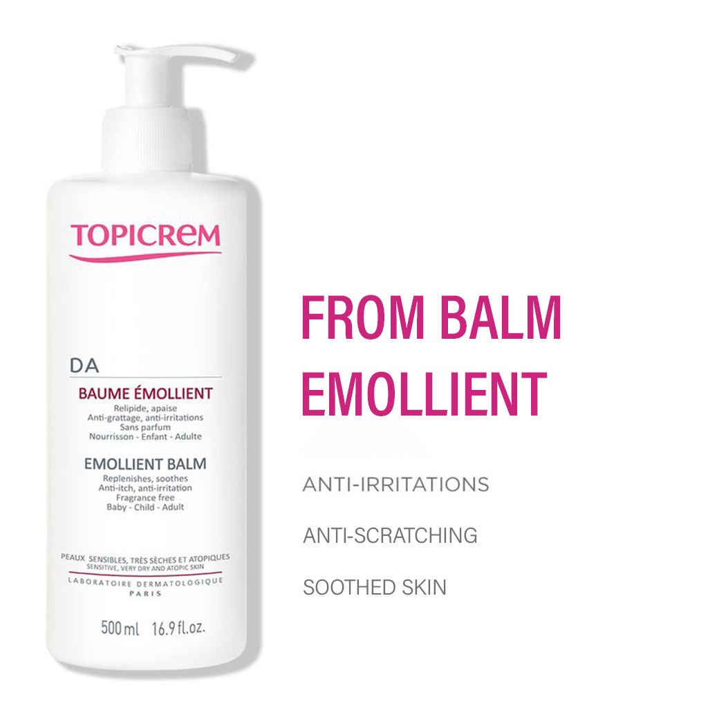 Topicrem DA Emollient Balm For Sensitive, Atopic & Very Dry Skin 500ml