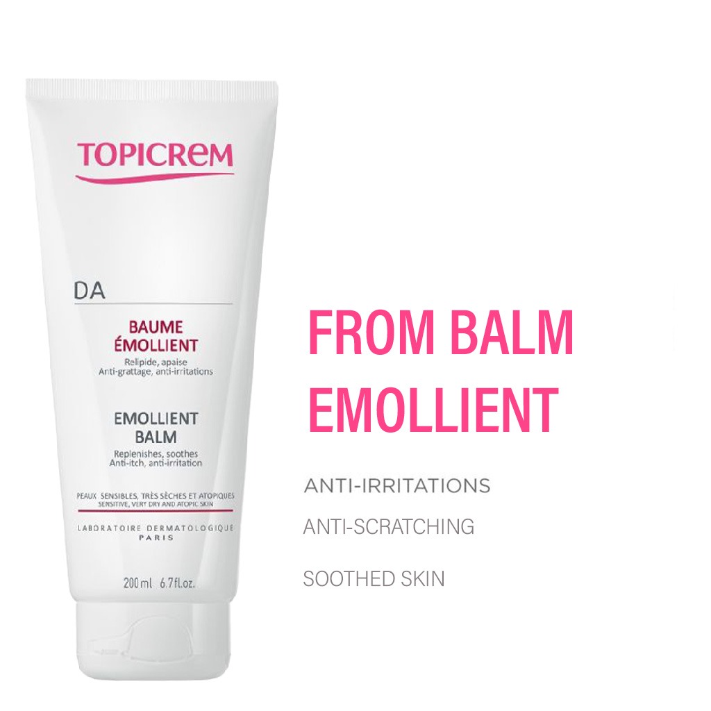 Topicrem DA Emollient Balm For Sensitive, Atopic & Very Dry Skin 200ml