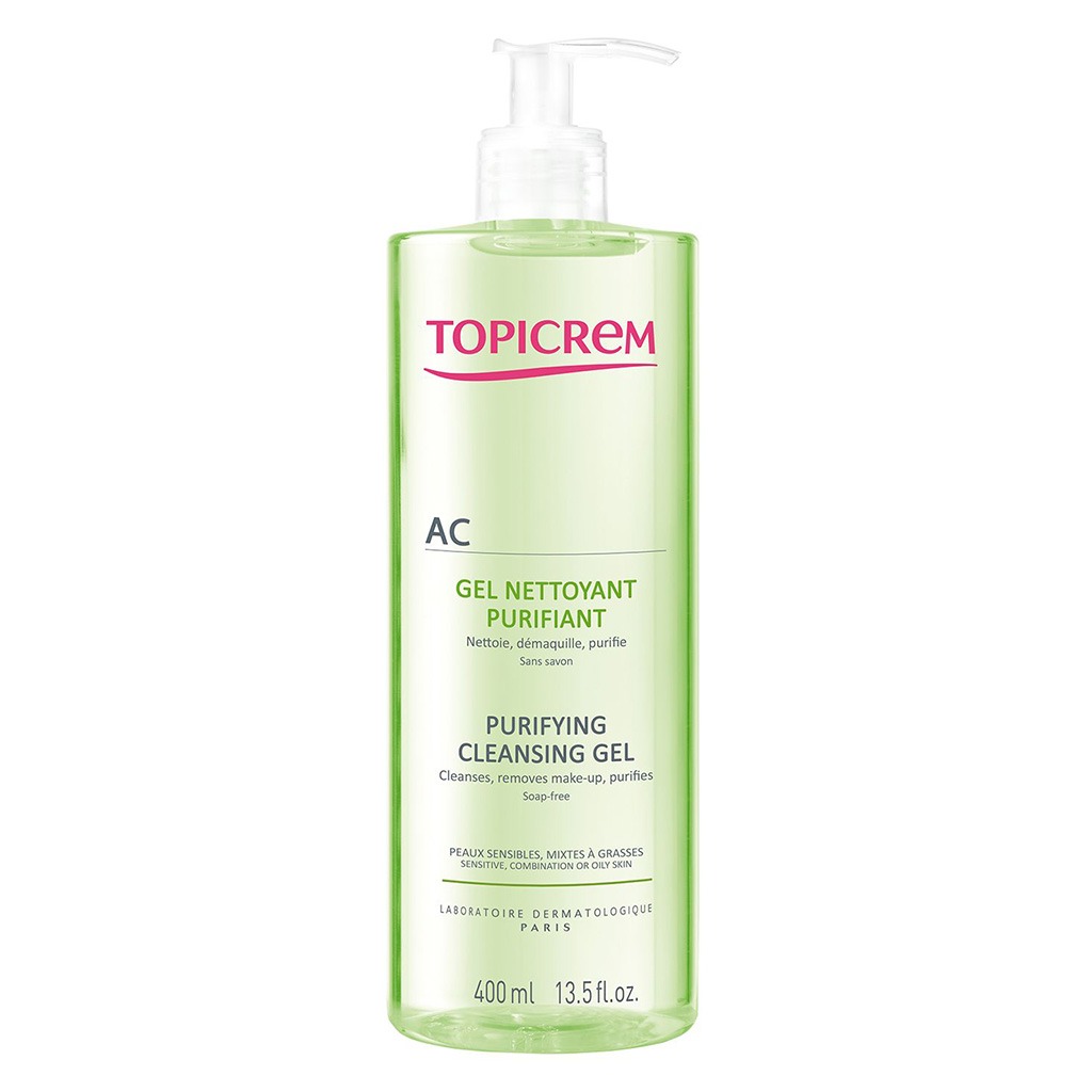 Topicrem AC Purifying Face Cleansing Gel For Sensitive, Combination & Oily Skin 400ml